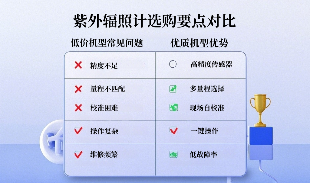 紫外輻照計(jì)選購(gòu)避坑指南：5大常見痛點(diǎn)解析