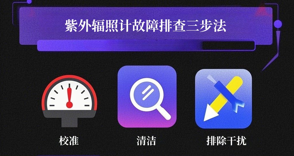 紫外輻照計(jì)測(cè)量不準(zhǔn)？3步快速排查故障?